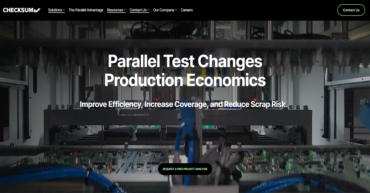 Test Insum Parallel Test Systems for ICT, ISP, and Functional Test | CheckSum